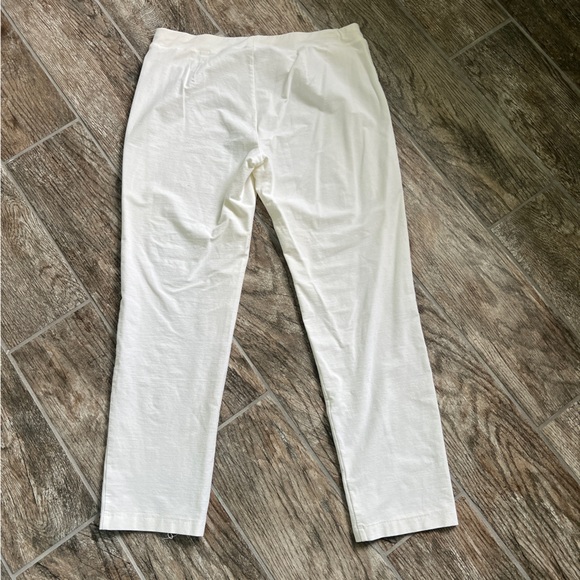 Eileen Fisher Slim Ankle Cropped Pull On Pants, Bone White, Women’s Size Small - Picture 9 of 9